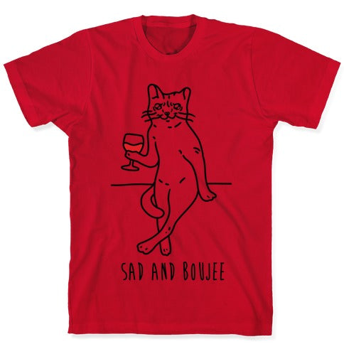 Sad and Boujee Crying Cat T-Shirt